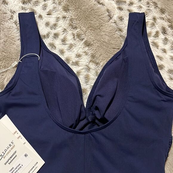 COCO REEF Contours V-Neck Underwire Tummy-Control One-Piece Swimsuit 34D - Picture 7 of 12